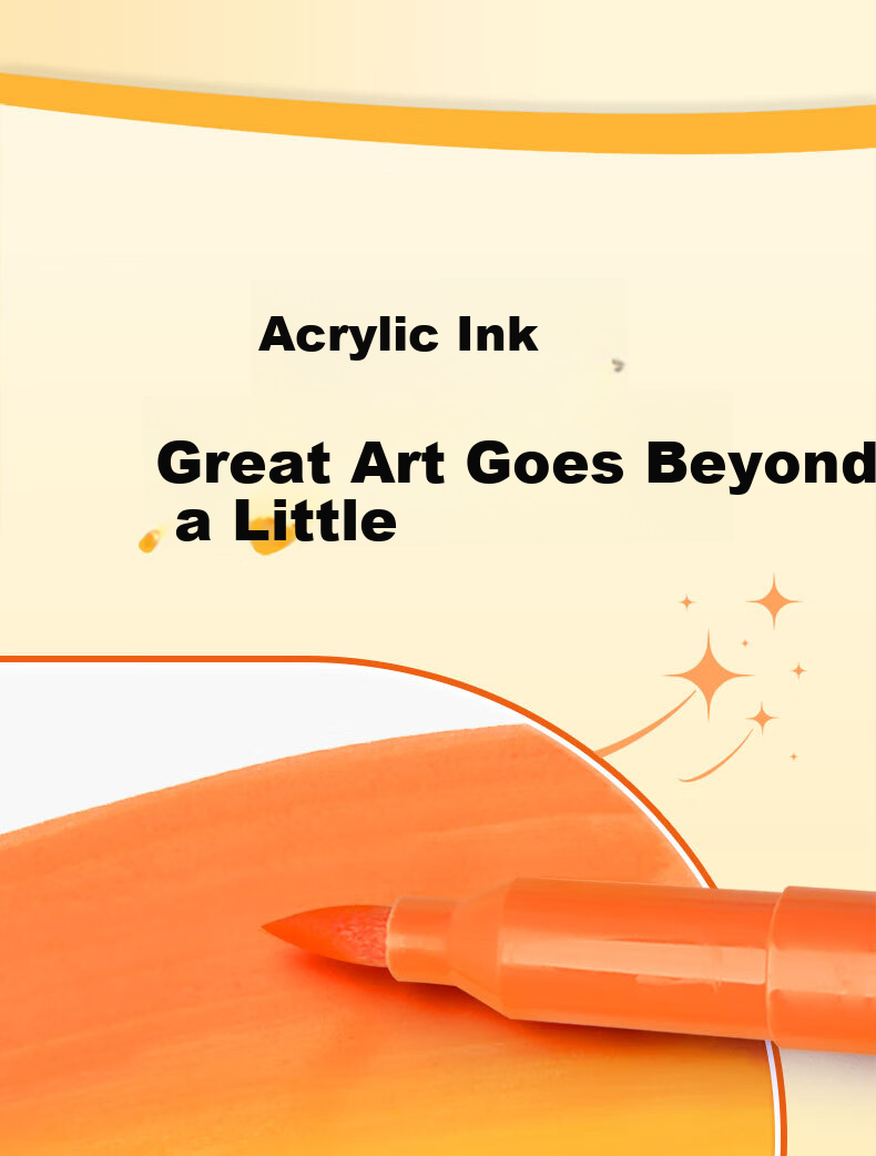 GRASP Soft Tip Acrylic Markers 36 Colors Large Capacity Layerable Watercolor Pens Skin-Friendly Washable Graffiti Drawing Pens Kindergarten Art Children Outdoor Sketching Essentials 14