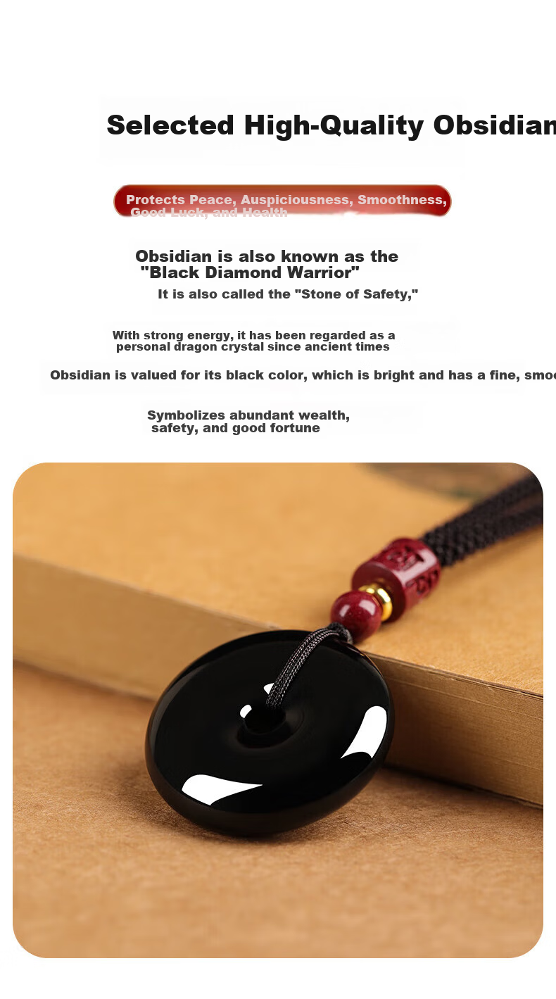 Chow Tai Fook Obsidian Necklace Unisex Luxury Six-Character Mantra Pendant 520 Birthday Gift for Girlfriend 3