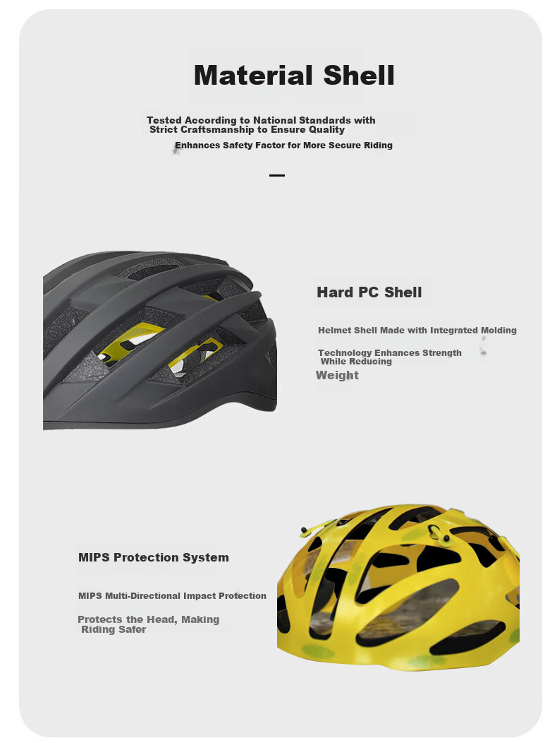 MOON MIPS Impact-Resistant Cycling Helmet Road Bike Aerodynamic Safety Cap Unisex Sports Gear Commuting Black M 6