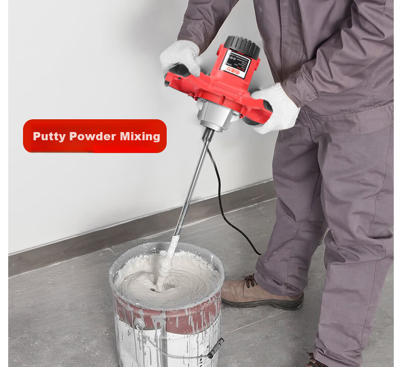 Baide Li Putty Powder Mixer High-Power Cement Mortar Coating Stirrer Paint Mixing Drill 11