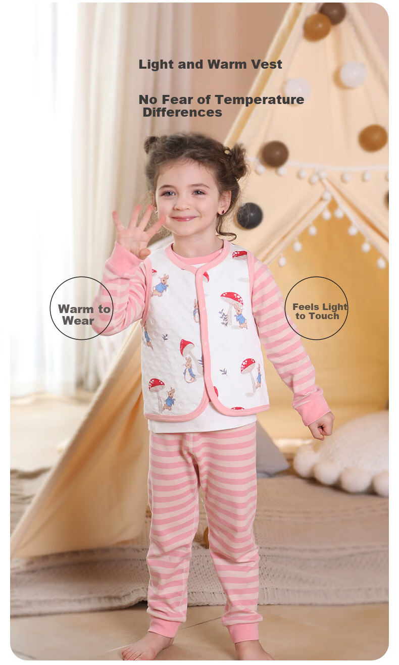Ibaby Baby Vest Autumn Winter Children's Sleeveless Base Layer Vest Baby Small Vest Snow Town Penguin 90 7