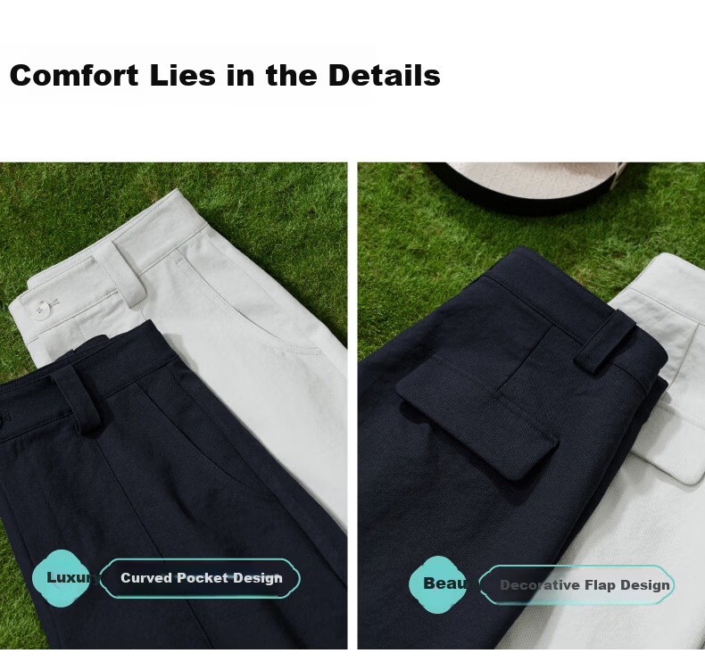 ESE-Y [Sun Protection, Wrinkle-Free] Women's Banana Pants Spring 2026 Slim Fit Easy Care Curved Casual Wide-Leg Light Gray Size 30 13