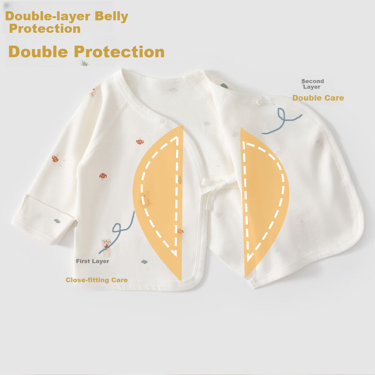 JOYNCLEON Half-Back Shirt Newborn Baby Summer Thin Clothes Delivery Room Monk Suit Infant Top Jlt202967