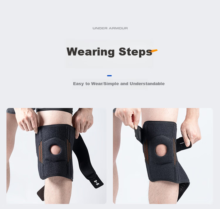 Under Armour Basketball Knee Pads, Sports Running Meniscus Injury Climbing Mountain Climbing Knee Joint Badminton, Black And Blue 26