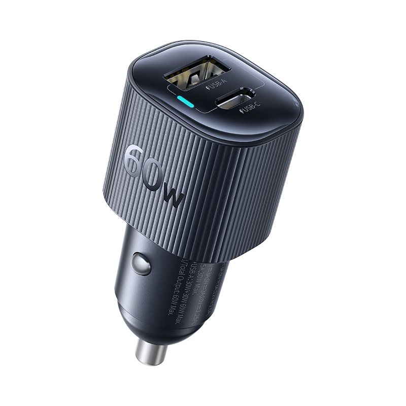 BASEUS Car Charger Dual Port 60W Super Fast Charging Cigarette Lighter Adapter Converter for Apple 17 Huawei Xiaomi C+C Dual Port