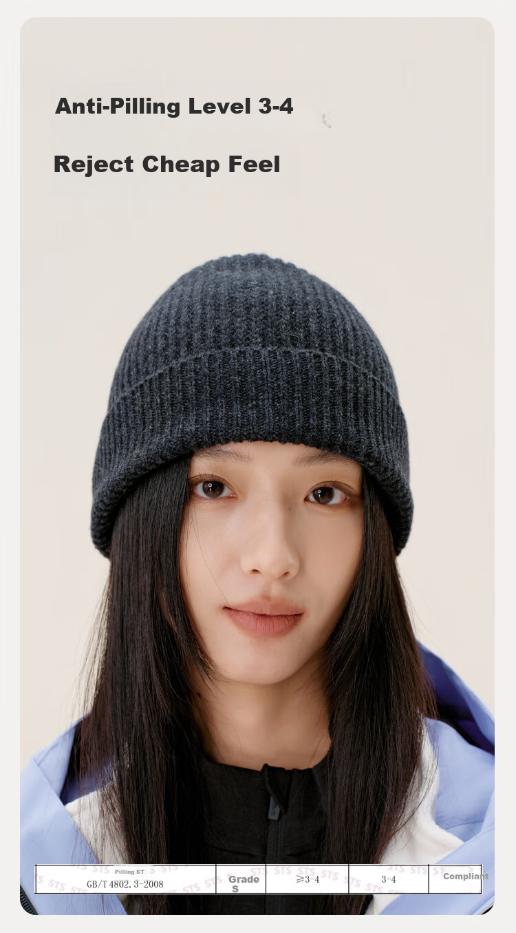 JD Jingzao 100% Pure Wool Thickened Warm Knitted Earflap Hat Winter Beanie for Men 8