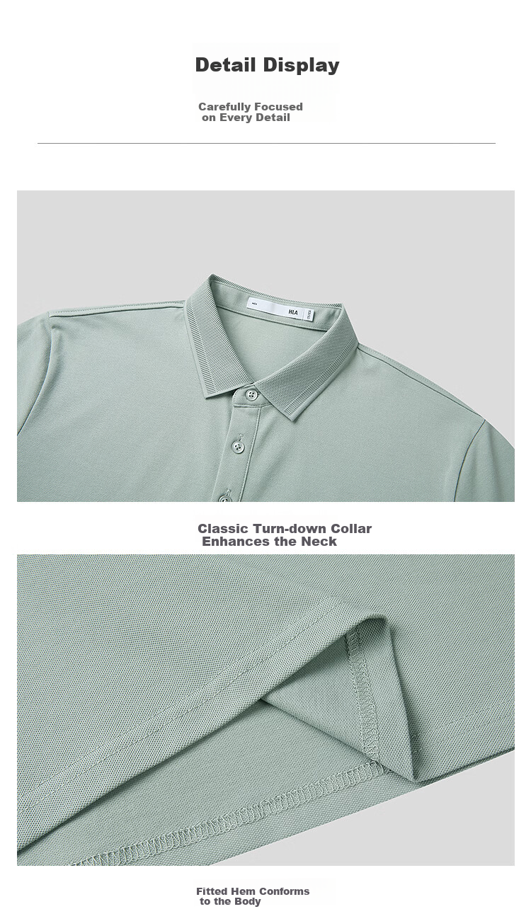 HLA Hailan Home Men's Polo Shirt 26 Light Business Classic Series Cool Short Sleeve Summer 9