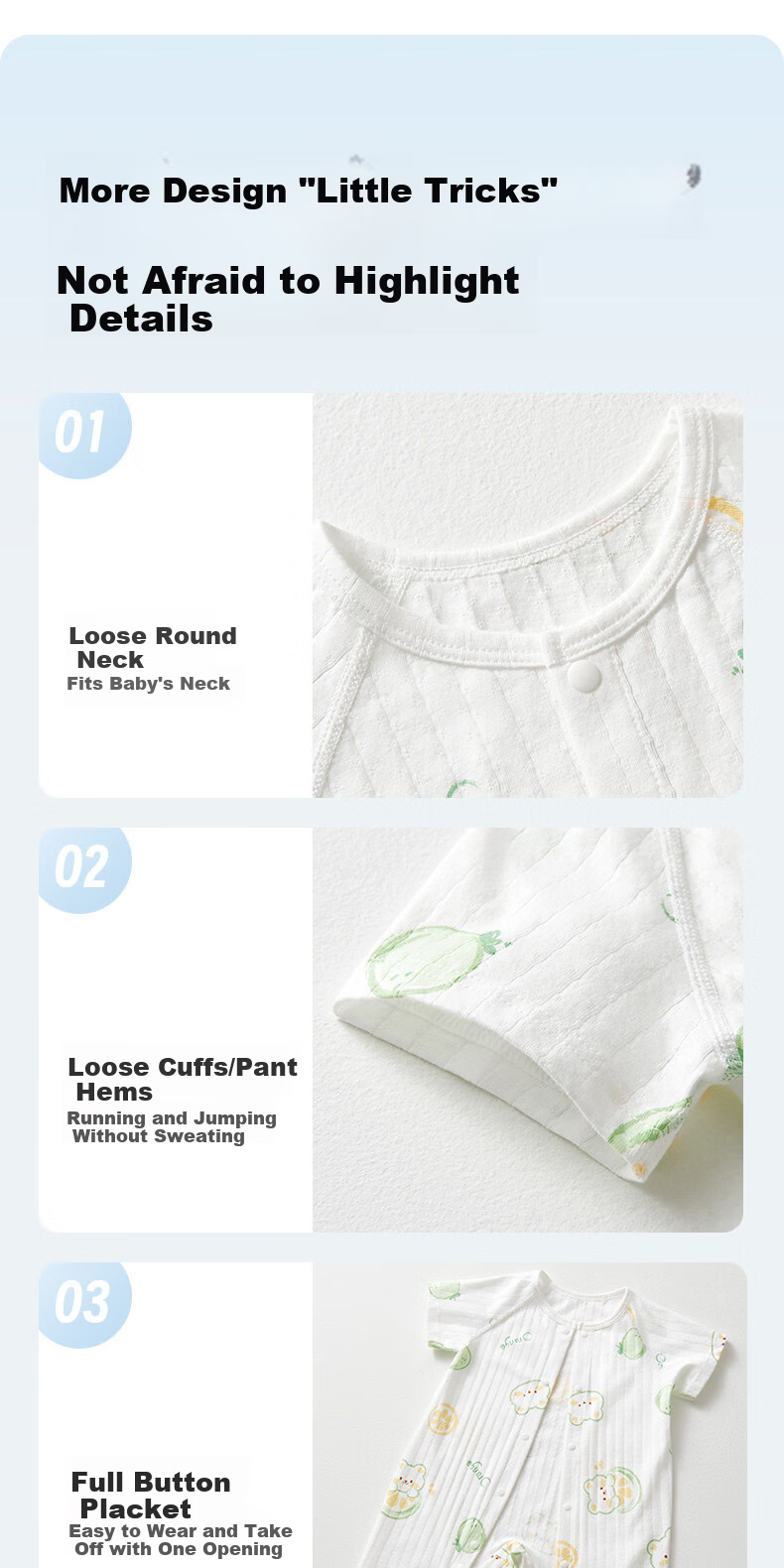 AIBEDILA Baby Romper Spring Autumn Summer Newborn Infant Sleepwear Unisex Cotton Baby Jumpsuit 6