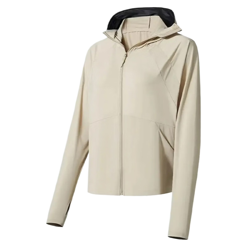 Combo Women's Outdoor Summer Breathable Ice Silk UV Protection Lightweight Cooling Hooded Sun Protection Jacket