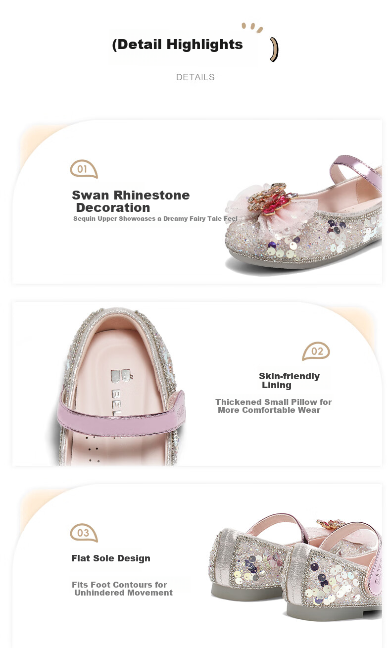 Belle Sequin Princess Shoes Kids 26 Spring New Mall Stage Fashion Shoes A7001A86 Pink Size 28 6