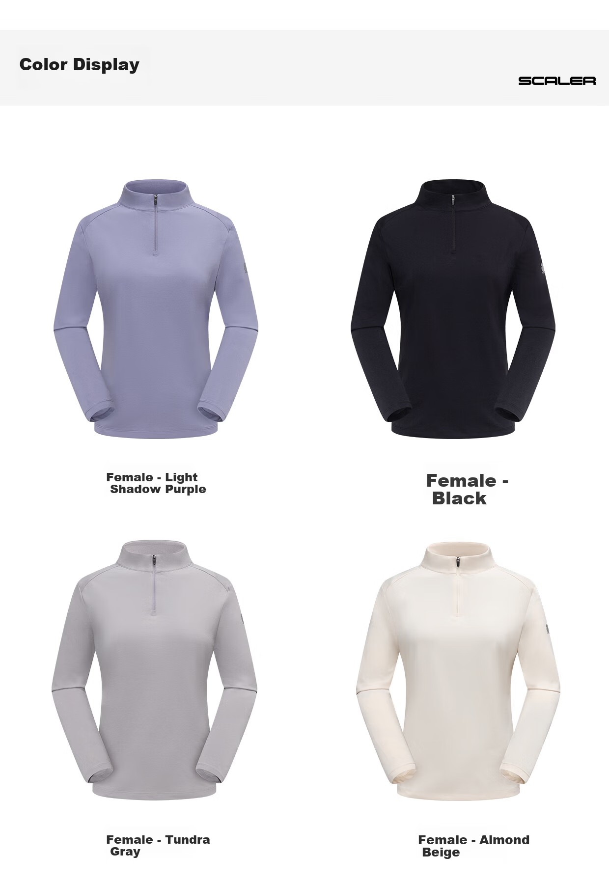 SCALER Outdoor Long Sleeve T-Shirt High Elastic Antibacterial Moisture-Wicking Quick-Dry Running Hiking UV Protection Top F4616D26 13
