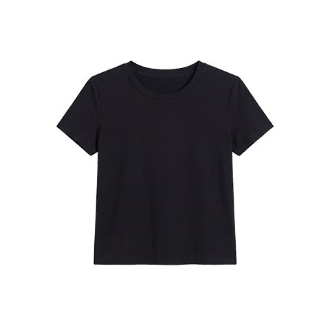Miiow Women's T-Shirt [10A Antibacterial] Summer Regular Shoulder Round Neck Versatile Top High Elastic Slim Cooling Short Sleeve