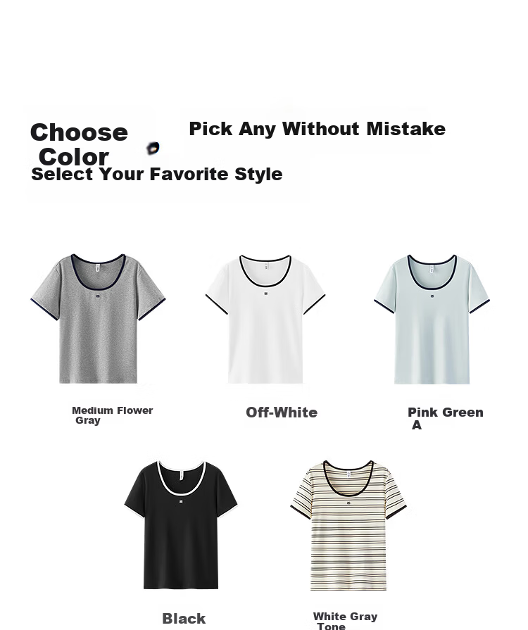 Semir Cooling T-Shirt | Mall Same Style Women's Summer Short Sleeve Color Block U-Neck Slim Fit 2026 Top 101326100003 24