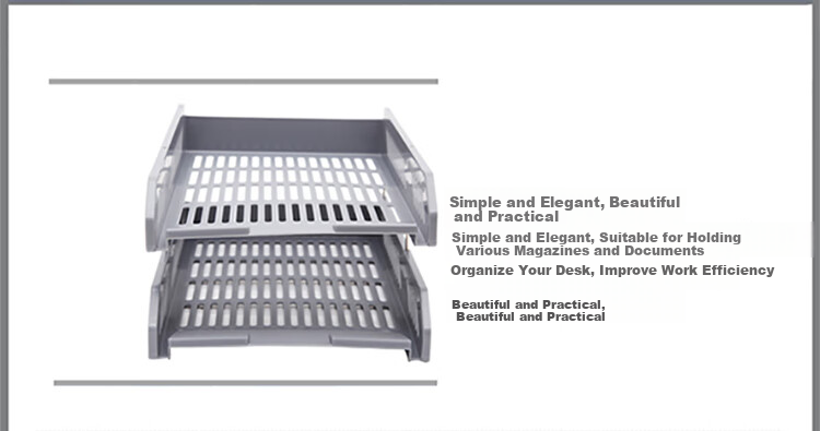 Guangbo Three-Tier Metal File Tray/Document Rack/Office Storage Multi-Layer File Organizer Desktop File Holder WZ9305 5