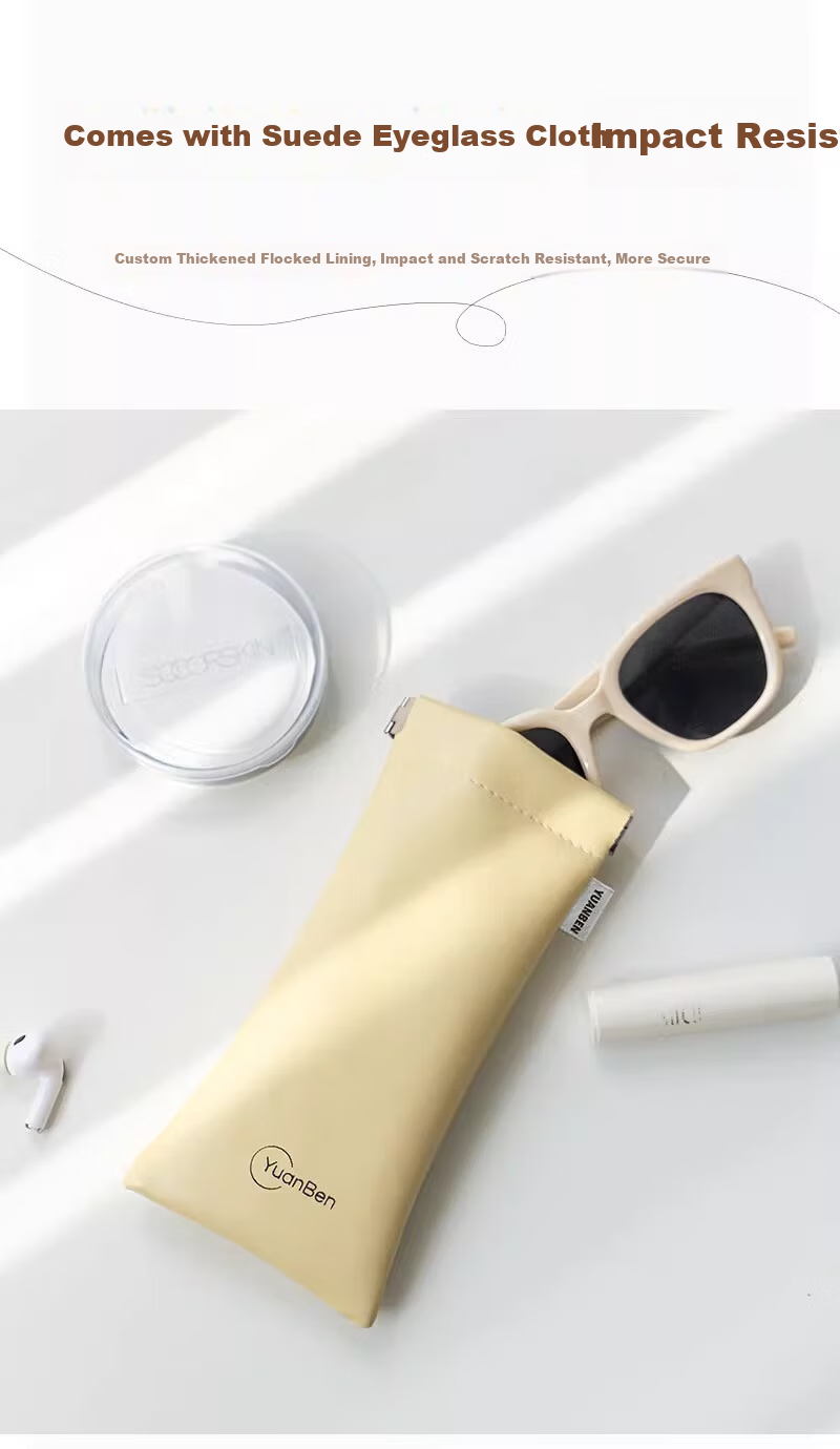 Yuanben Thickened PU Glasses Storage Case Sunglasses Pouch Portable Pressure-Resistant Automatic Closure Myopia Glasses Protective Cover 4