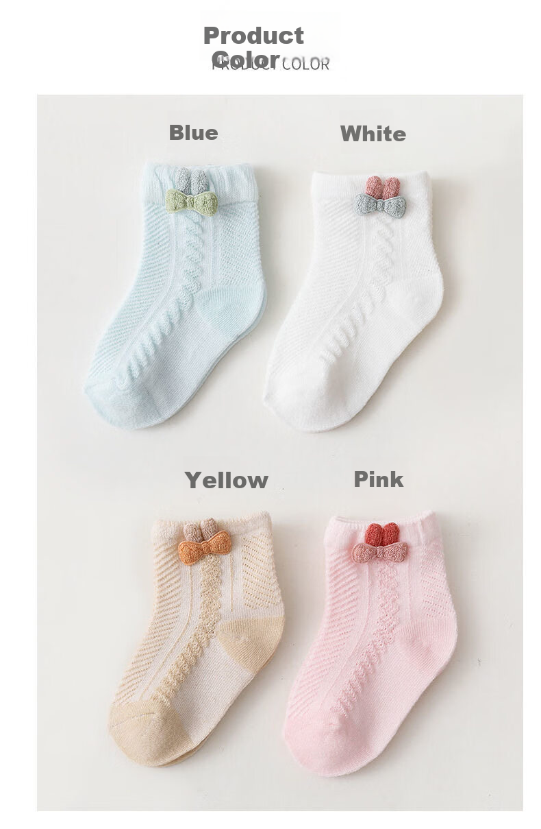 JOYNCLEON Baby Socks Summer Thin Newborn Infant Children's Cute Mid-Calf Cotton Socks Jyf18312 5