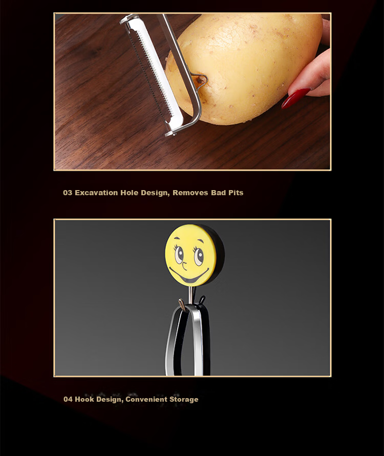 Baijie Stainless Steel Multi-function Peeler Scraper Peeler Peeler Planer Peeler Shaver Peeler Artifact Fruit Knife 10