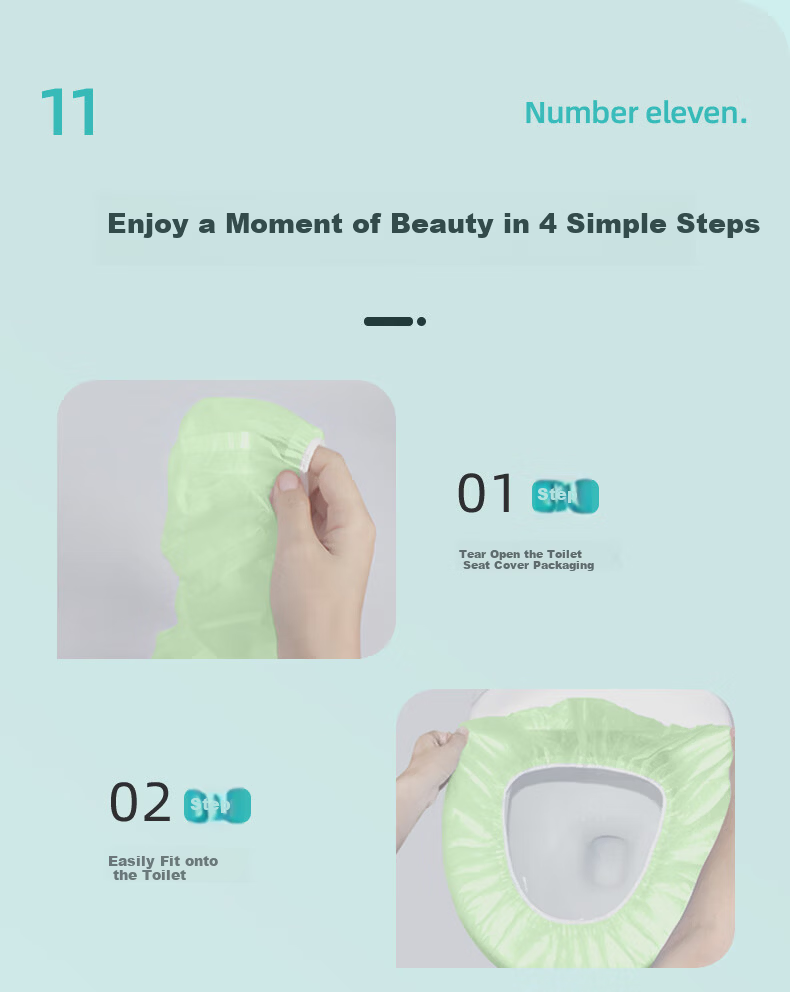 Briars Disposable Toilet Seat Covers, Extended And Thickened, Individually Wrapped, Portable Travel Sanitary Toilet Seat Protectors, 40 Pieces Per Pack 13