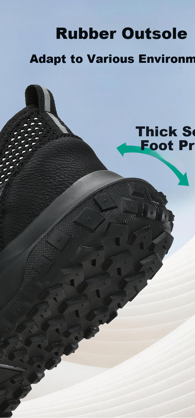 Jingtu Men's Breathable Safety Work Shoes Steel Toe Anti-Puncture Lightweight Comfortable Protective Shoes 3015F Size 41 3