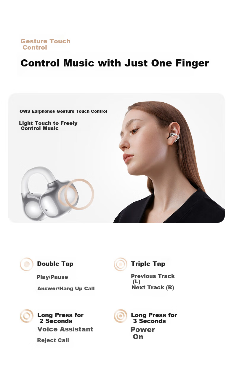 Jinyun 2026 Latest AI Noise-Cancelling Dual Bluetooth Earbuds In-Ear Clip-On Two-in-One Deep Active Noise Cancellation Long-Lasting Comfortable A30s 25