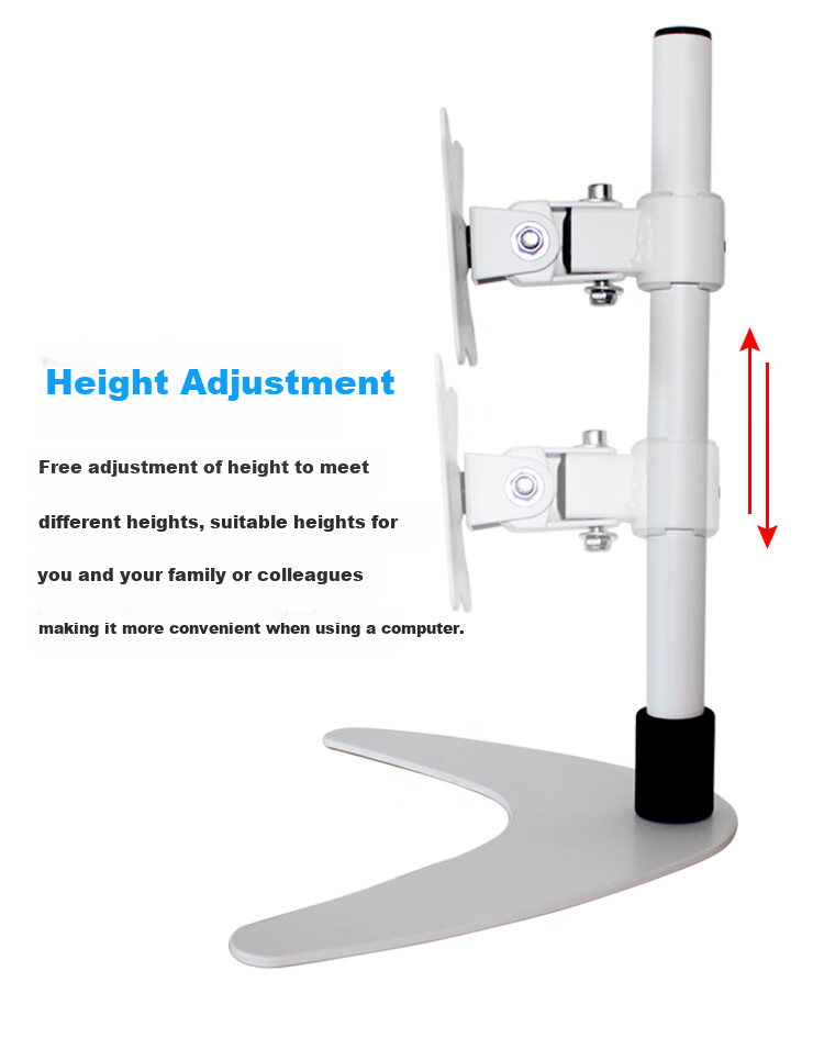 HILLPORT DZ23 White Monitor Riser Stand Desktop Computer Screen Stand Adjustable Rotatable Display Desktop Lift Base 9