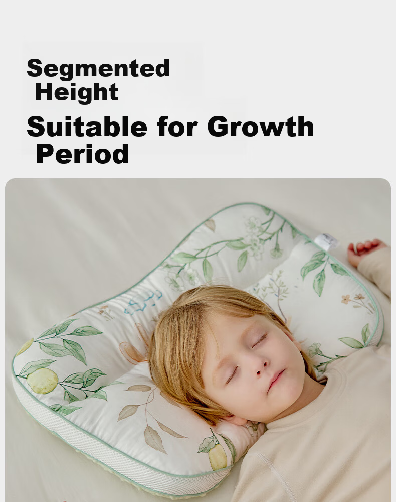 OUYUN Baby Pillow 1-3 Years Old Children's Zoned Spine Protection Shaping Pillow Kindergarten Newborn Gift Castle 9