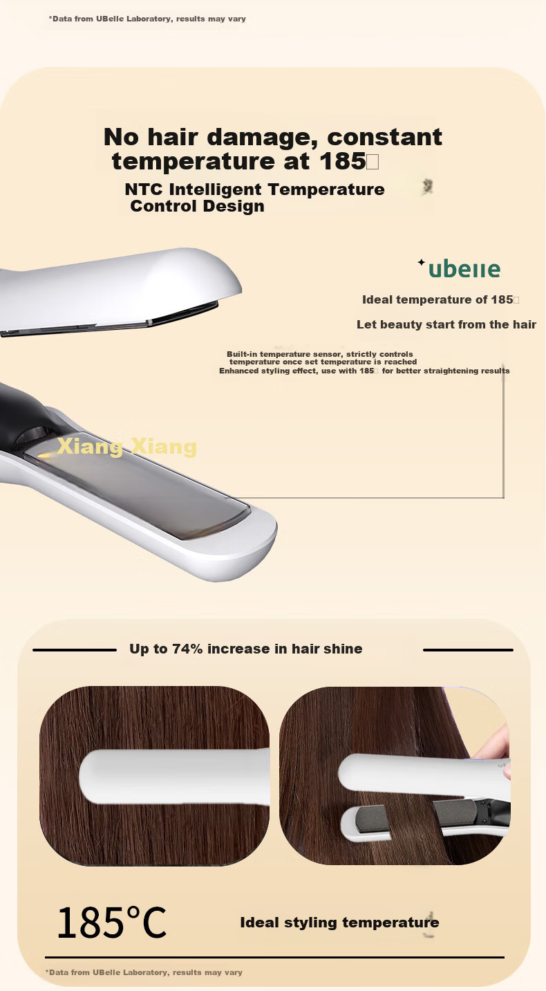UBelle Wireless Flat Iron 500 Million Negative Ions Hair Straightener Portable Mini Bangs High Crown Clip Curling Iron Mother's Day Valentine's Gift 14