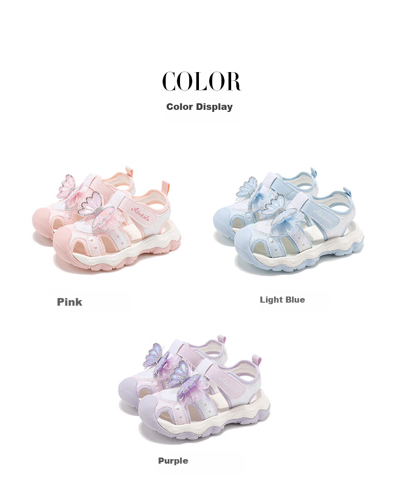 ABC KIDS Girls Summer Princess Shoes Children's Sandals Soft Sole Beach Shoes Big Kids 3256 Pink Size 29 2