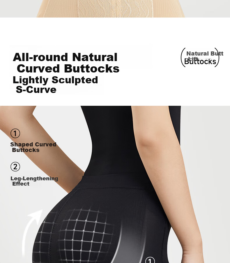 GRACEWELL One-Piece Shapewear Strong Tummy Control Hip Lift Postpartum Waist Trainer Seamless Body Shaping Slimming Suit Women Black 2X 9