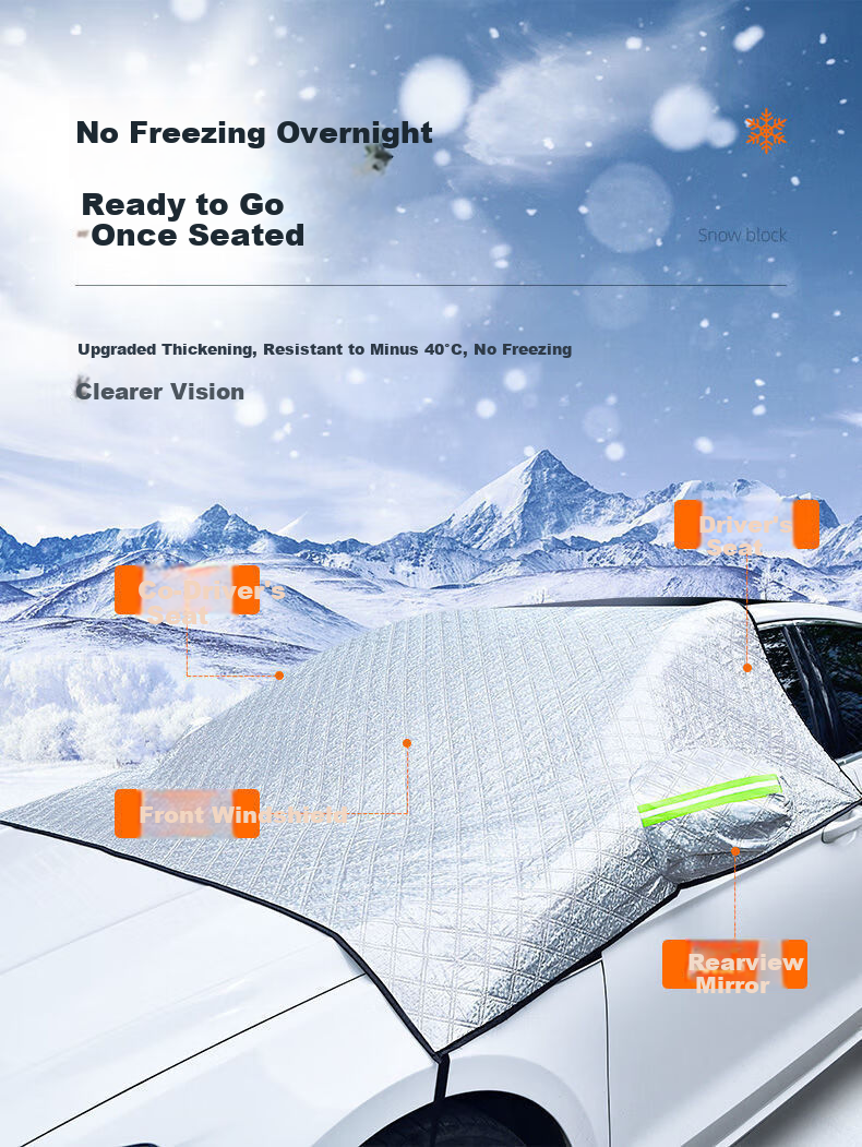 Off-Road Soldier Car Sunshade Front Windshield Snow Cover Windshield Snow Shield 5