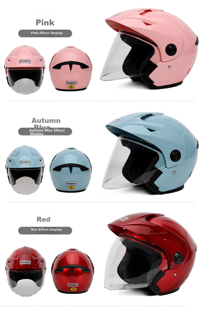 BIGBRO KY188 Pearl White New National Standard 3C Motorcycle Electric Vehicle Helmet Unisex Four-Season Winter Warm Sunshade Electric Bike Safety Cap Visor Helmet 7