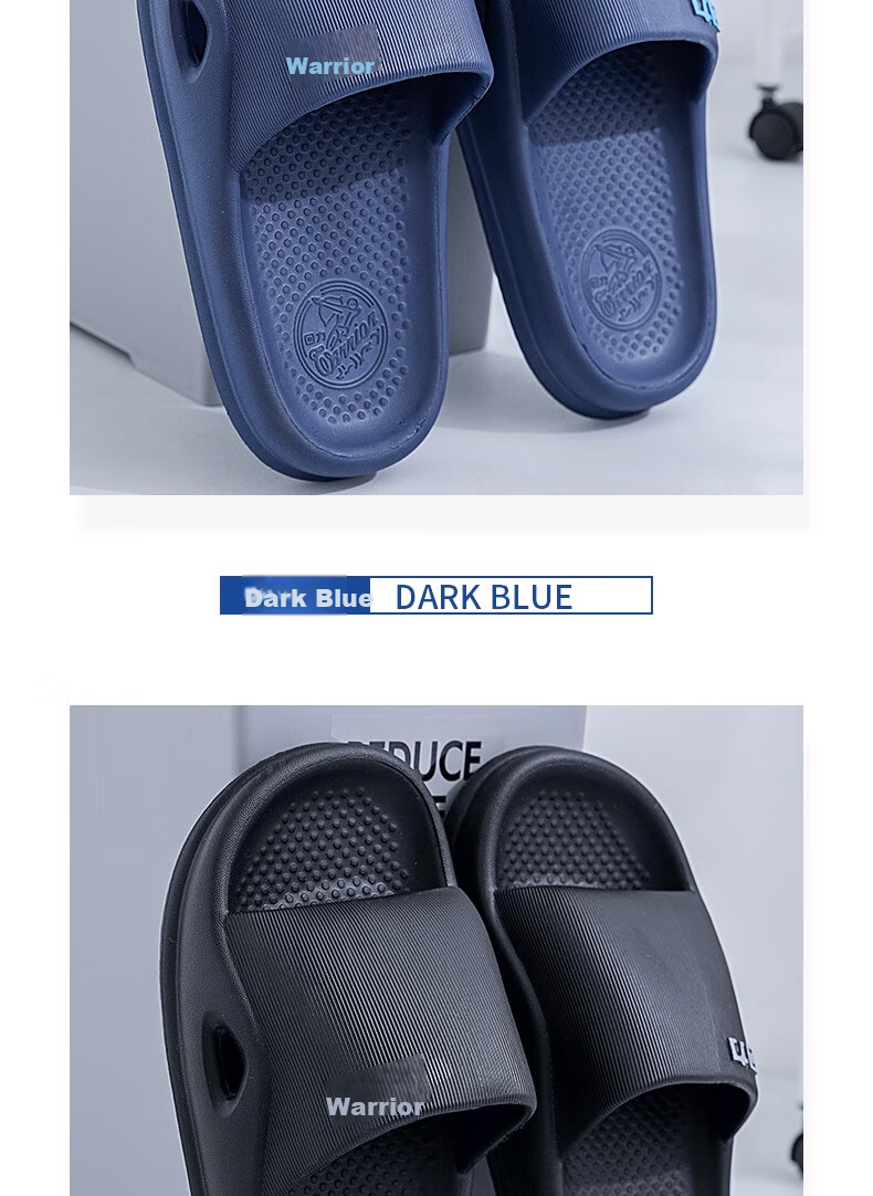 Warrior Sports Fashion Men's Slippers Indoor and Outdoor Versatile Outdoor Soft Elastic Sports Men's Beach Sandals HL0183 Gray Blue Size 39 9