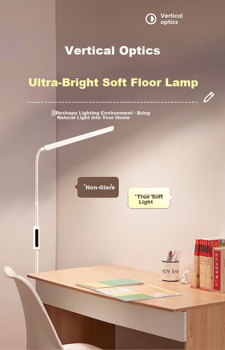 Kufire Floor Lamp Desk Lamp Office Work Light Living Room Bedroom Super Bright Large Area Desk Lamp Standing Bedside Lamp 1