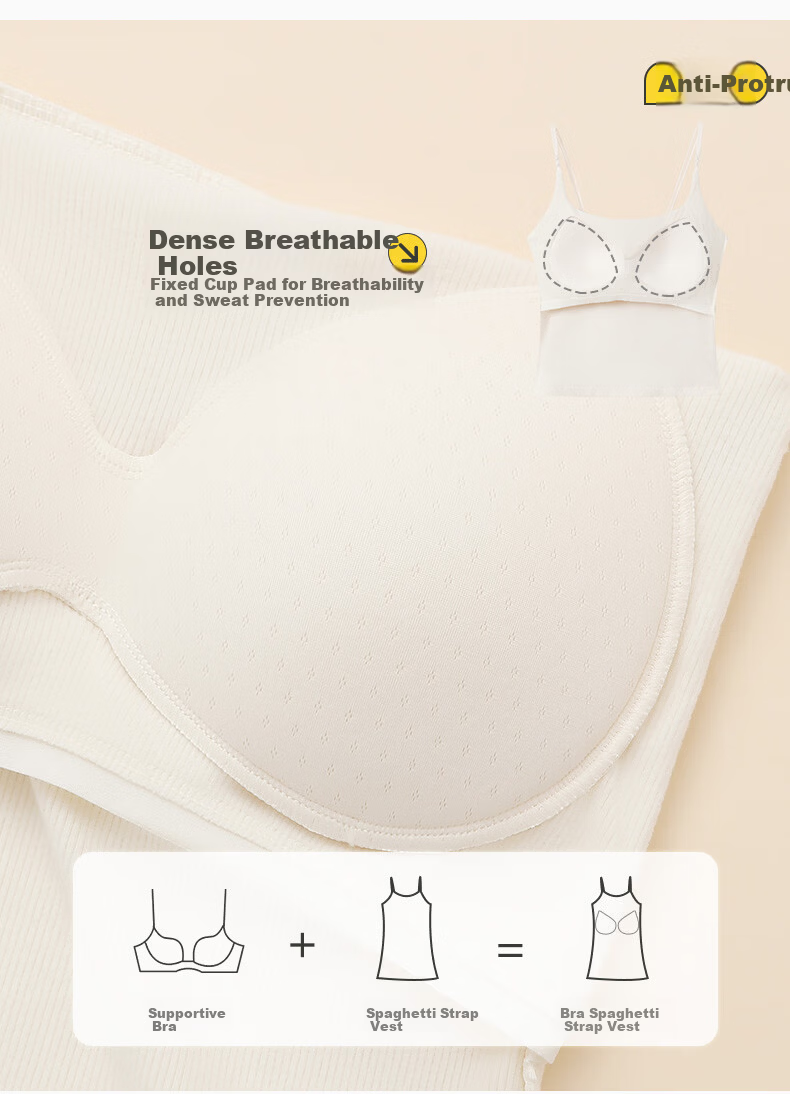 Fenteng Women's Camisole Bra-Free New 2026 Style Outerwear Single Piece Basic Backless Top 3