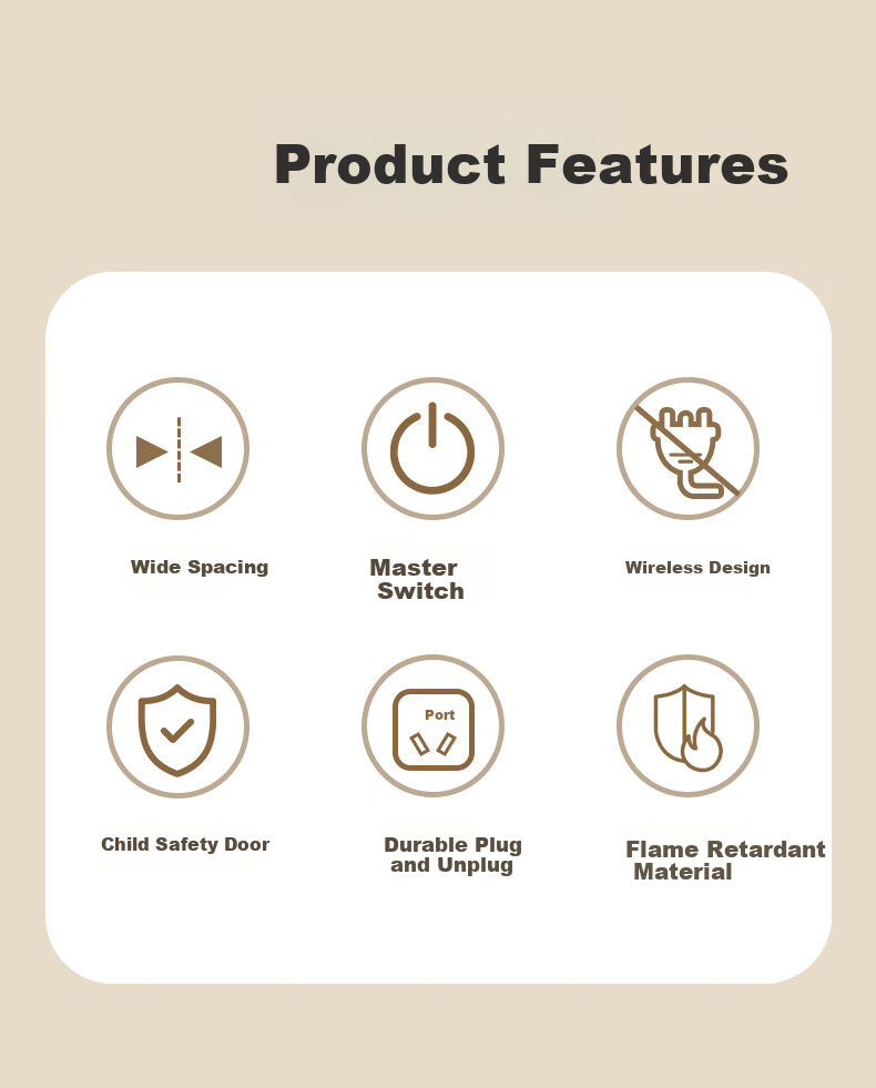 Lengon Brand Zigzag Shape Adapter/Socket Converter/One-to-Three Master Control/Multifunctional One-to-Multiple Socket Extension/Wireless Power Strip/Power Strip Expander Q713 3