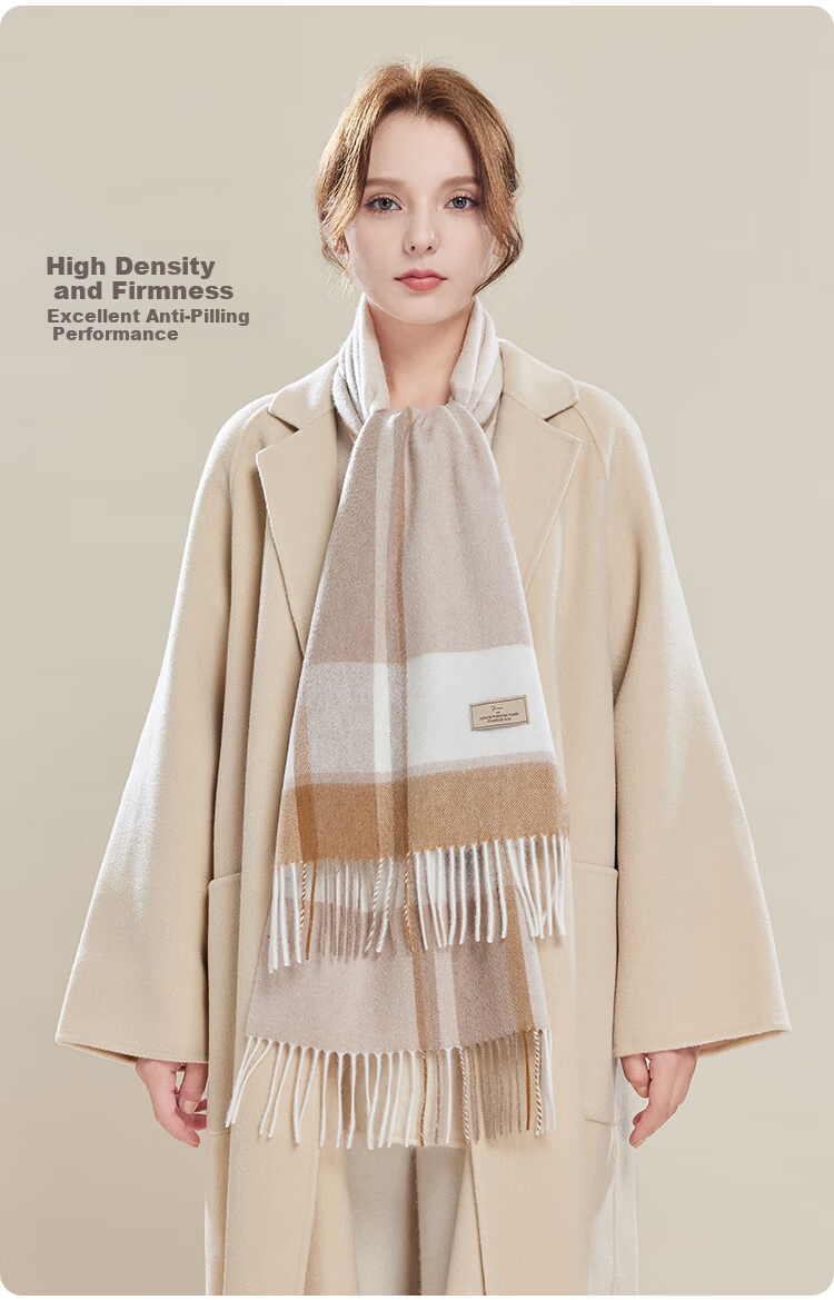 JIUMU 100% Cashmere Scarf Women Autumn Winter Shawl Warm Neck Warmer Birthday New Year Gift Box Set 6