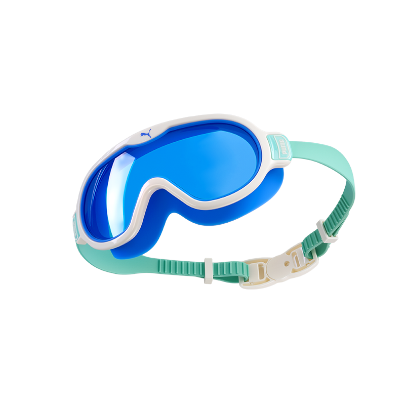 PUMA Kids Swimming Goggles Large Frame HD Lenses Long-Lasting Anti-Fog UV Protection Adjustable Strap Unisex