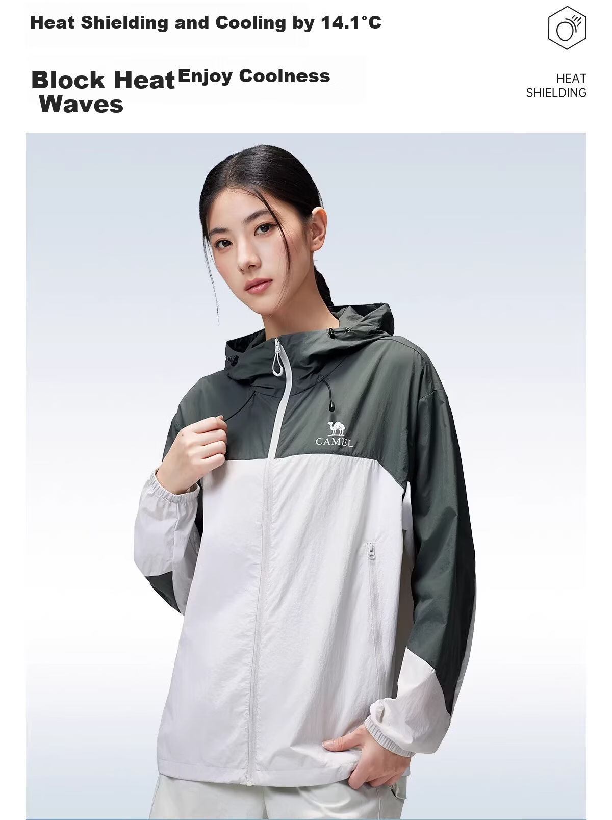 CAMEL Outdoor Sun Protection Jacket 2026 Spring Summer New Unisex Cooling Water-Repellent Sports Coat 8017 9
