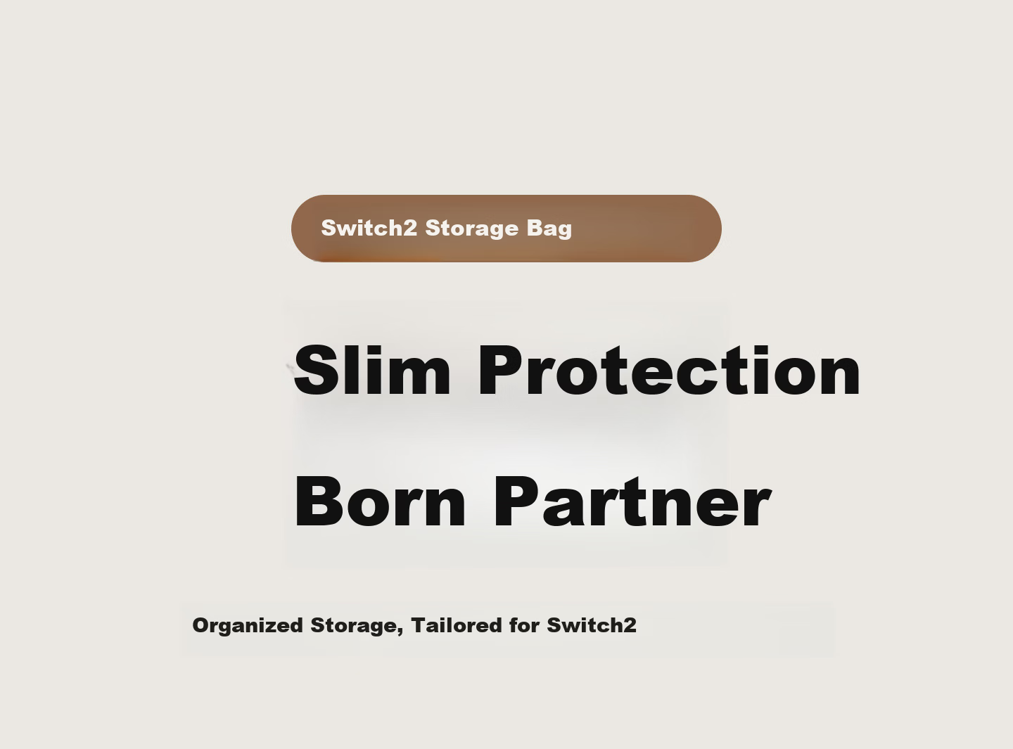 Haibeisi Switch 2 Storage Case Protective Cover NS Accessories Game Console Commuter Bag Storage Box Handle Grip Travel Bag Cartridge Box Portable PU Leather 1