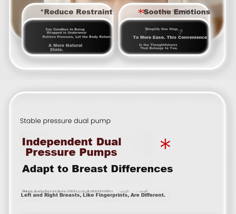 Xinbei Electric Breast Pump Hands-Free Pain-Free Fully Automatic Portable Neck-Hanging Double-Sided High Suction 8168-1 2