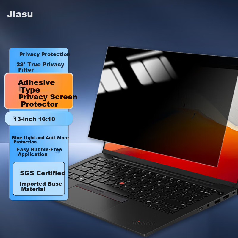Jiasu 13-inch Laptop Privacy Screen Protector Adhesive Anti-Peeping Film Compatible with HP StarBook Pro 13, Lenovo Xiaoxin 13 Air, ThinkPad X13, S2
