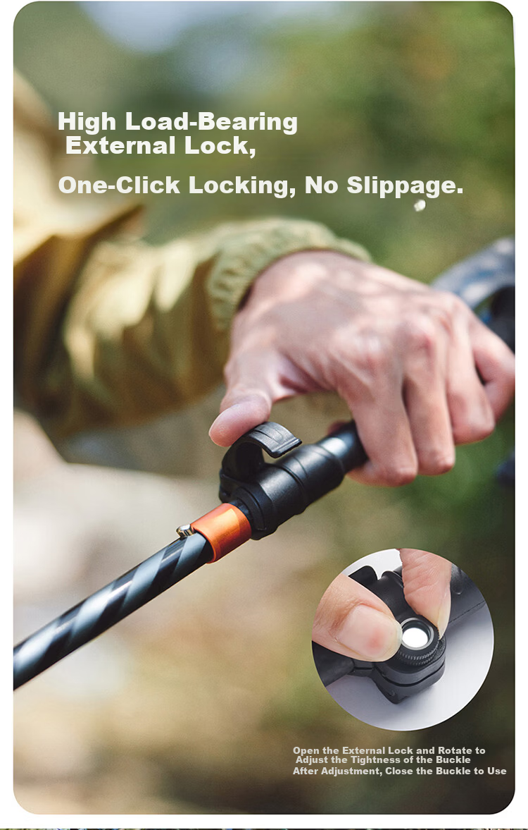 Naturehike Nuoke Changfeng Pro 5-Section Folding Aluminum Alloy Trekking Pole Professional Outdoor Hiking Stick Ultra-Light for Men and Women 11