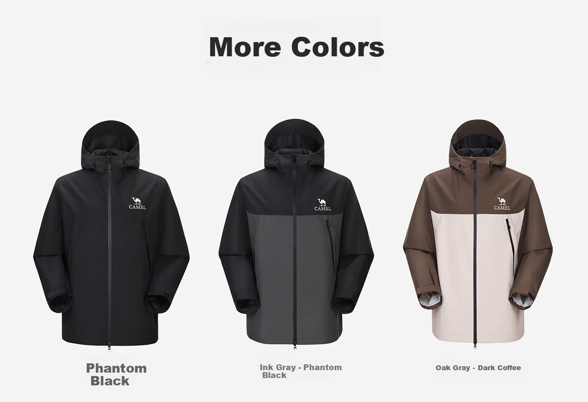 CAMEL [Three-Proof] Outdoor Single-Layer Waterproof Jacket Unisex New Lightweight Mountaineering Coat 25