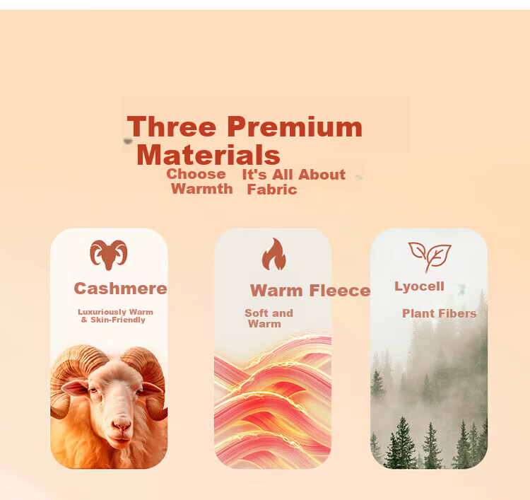 Bingxue Kapok Women's Warm Fleece Cashmere Thickened High-Waist Slim Fit Antibacterial Mite-Resistant Thermal Leggings 2