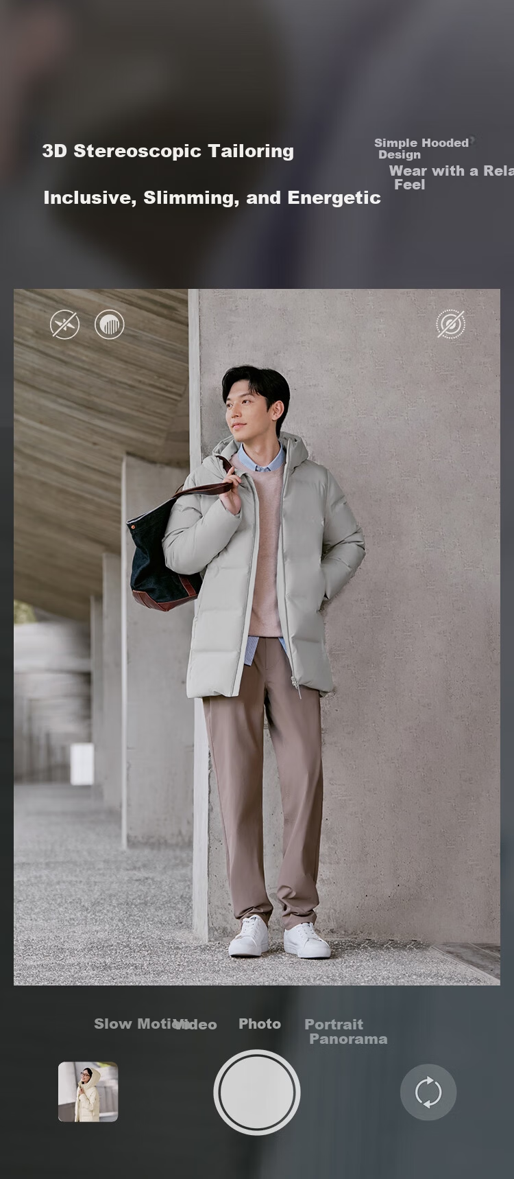 BOSIDENG 25 Years Unisex Couple's Winter 90% Down Thickened Hooded Loose Mid-Length Casual Jacket Gift 5
