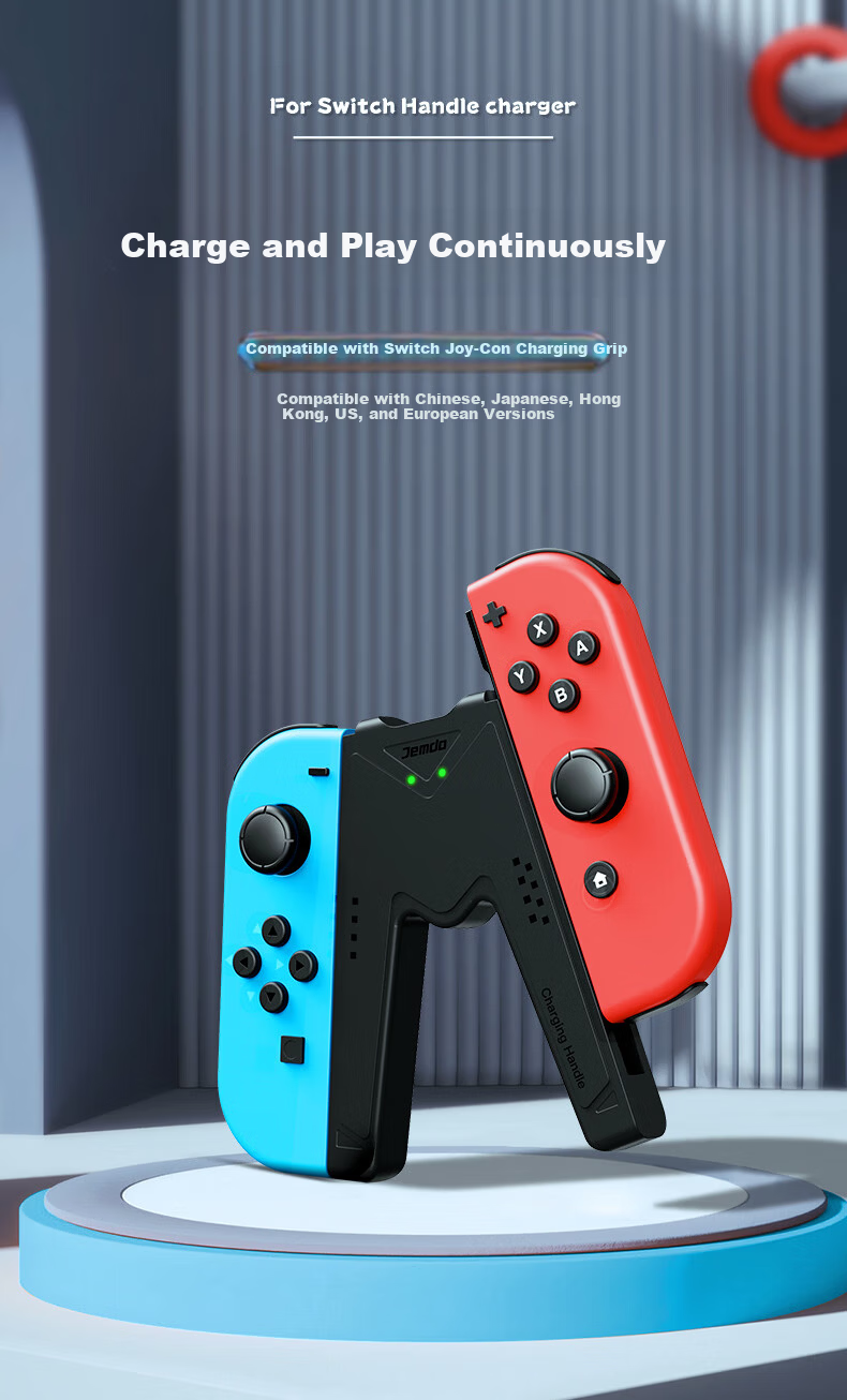 Jemdo Compatible Switch Joy-Con Controller Grip Stand Handle Grip Accessories Safe for Controllers Compatible with Switch NS/OLED with Case 2