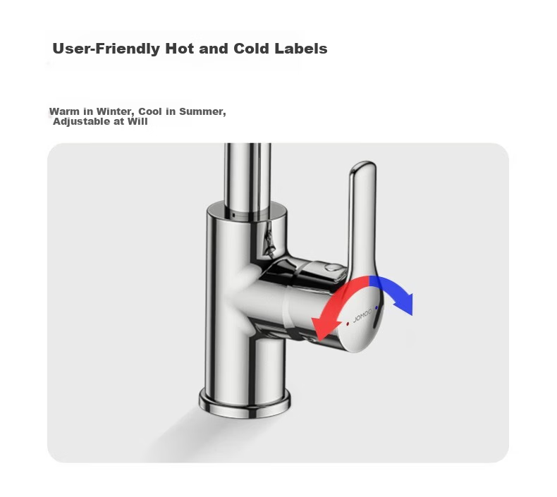 JOMOO Kitchen Faucet for Vegetable and Dish Washing Sink Dual Control Hot and Cold Water Tap 33230-385/1B-Z 13