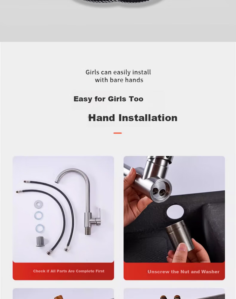 Yipin Impression Bathroom Sink Faucet Hot and Cold Water Household Kitchen Balcony Wash Basin Faucet 17