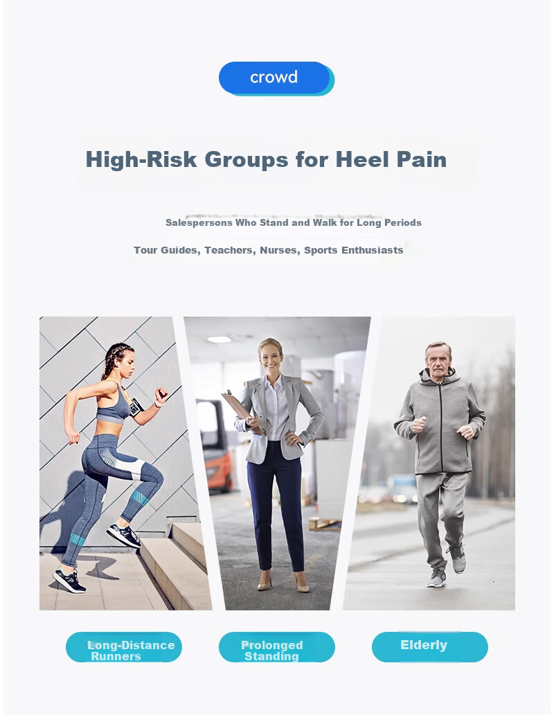 KELME Silicone Heel Pad Insole Men Heel Pain Relief Cushion Height Increasing Shock Absorbing Half Insole for Women Foot Pain 2