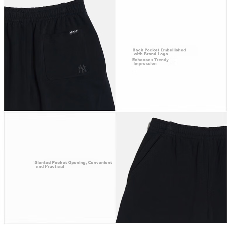 MLB Unisex Vintage Logo Casual Shorts 26 Spring New 3ASPM0263-50BKS-L 7